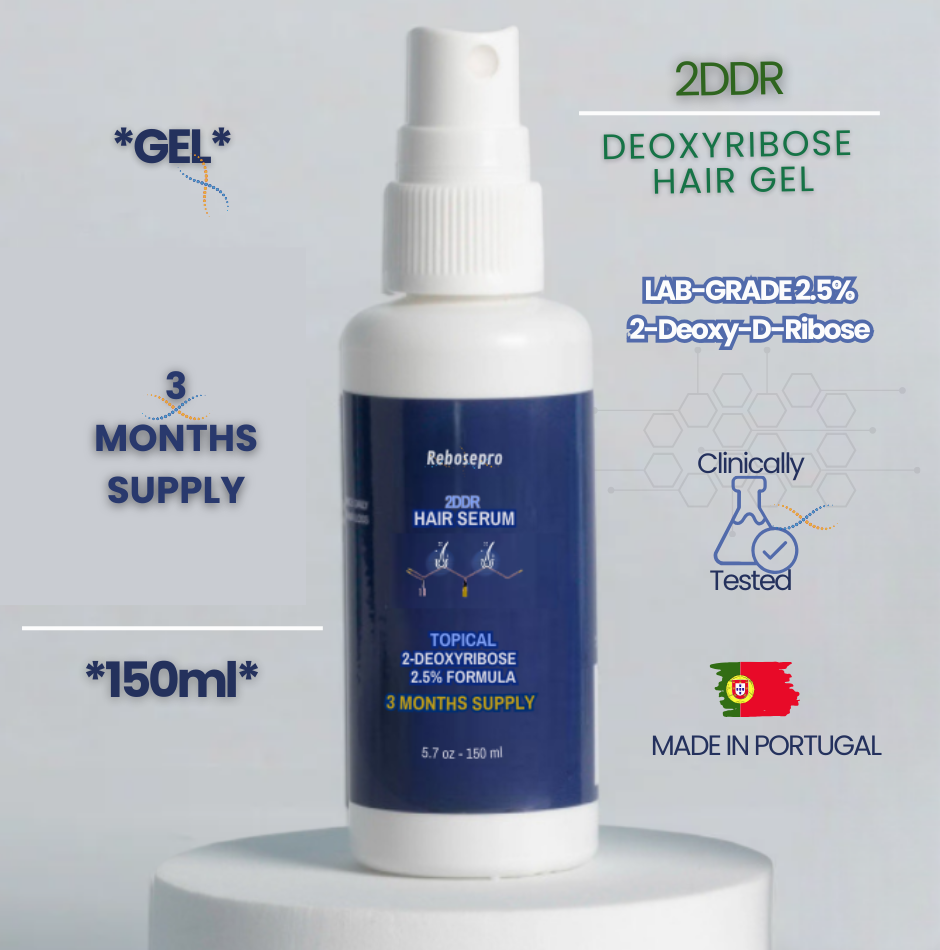 2DDR 2.5% Deoxyribose Sugar Gel Hair Serum - Topical (3 Month Supply) 150ml