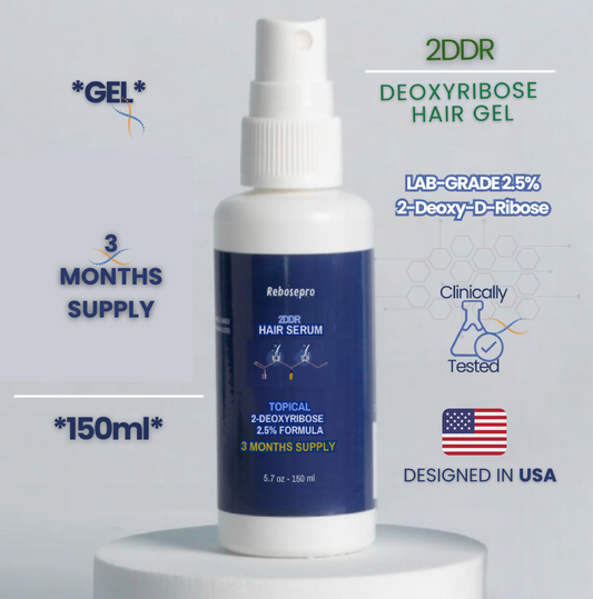 2DDR 2.5% Deoxyribose Sugar Gel Hair Serum - Topical (3 Month Supply) 150ml