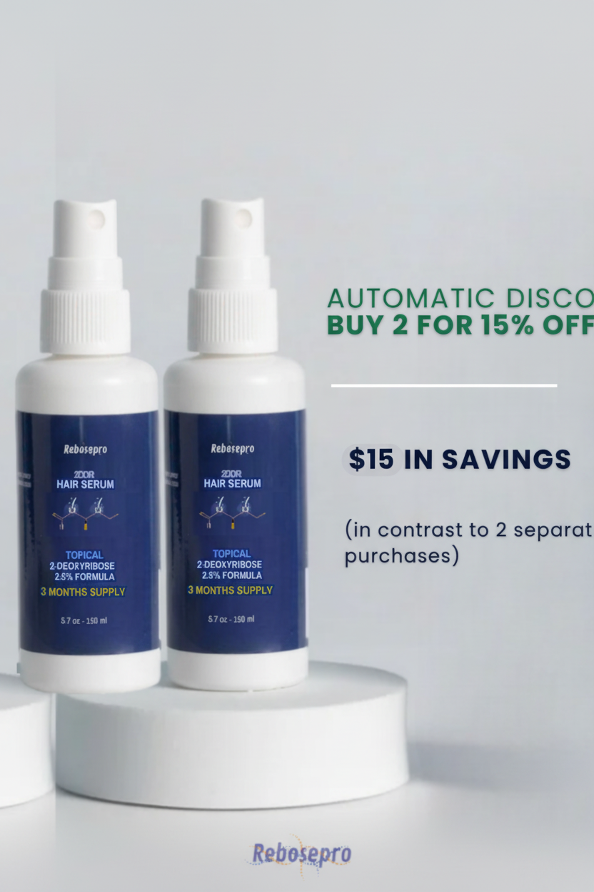 2DDR Hair Density Scalp Serum for Thinning Hair – 5.7 oz (150ml) 3 Month Supply