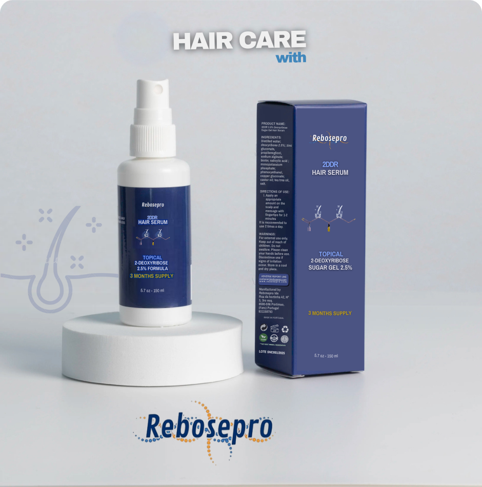 2DDR 2.5% Deoxyribose Sugar Gel Hair Serum - Topical (3 Month Supply) 150ml